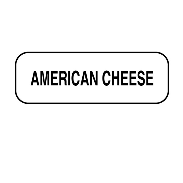 Nevs American Cheese Label 1/2" x 11/2" DIET400 Zoro